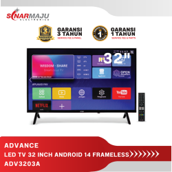 Led TV 32 Inch Advance Smart Android  Frameless ADV3203A