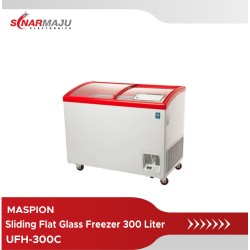 Sliding Flat Glass Freezer 300 Liter Maspion UFH-300C