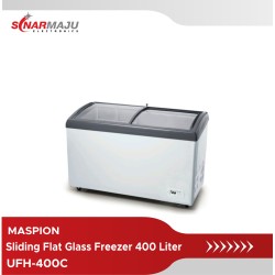 Sliding Flat Glass Freezer 400 Liter Maspion UFH-400C