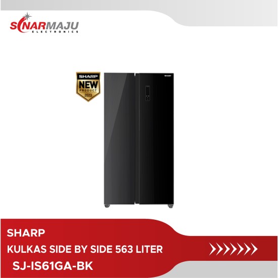 Kulkas Side By Side sharp 563 Liter SJ-IS61GA-BK