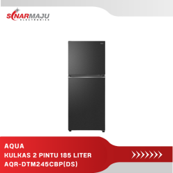 KULKAS 2 PINTU AQUA 185 LITER  AQR-DTM245CBP(DS)
