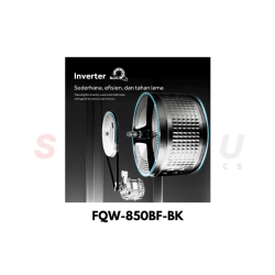 Mesin Cuci 1 Tabung AQUA 8 Kg Front Loading FQW-850BF