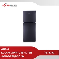 Kulkas 2 Pintu Aqua 187 Liter AQR-D251(DS/LS)