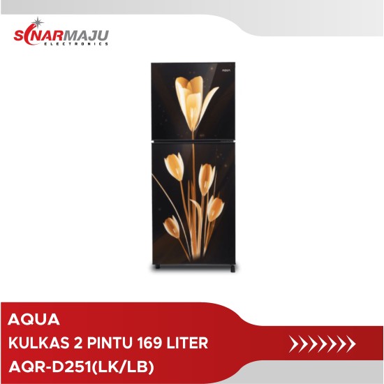 Kulkas 2 Pintu Aqua 169 Liter AQR-D251(LK/LB)