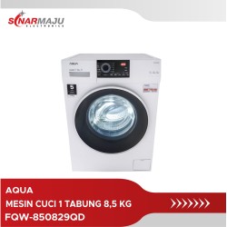 Mesin Cuci 1 Tabung Aqua 8.5 Kg Front Loading FQW-850829QD