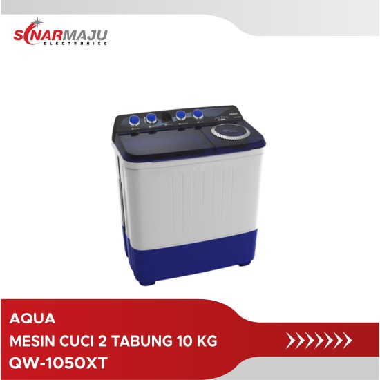 Mesin Cuci 2 Tabung AQUA 10 Kg Twin Tub QW-1050XT