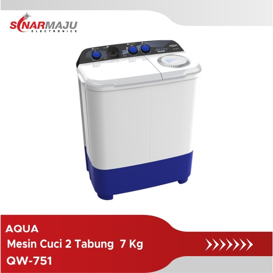 Mesin Cuci 2 Tabung Aqua 7 Kg Twin Tub QW-751