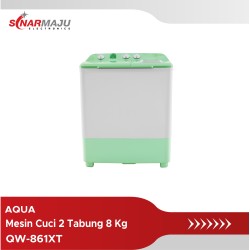 Mesin Cuci 2 Tabung AQUA 8 Kg Twin Tub QW-861XT