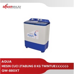 Mesin Cuci 2 Tabung Aqua 8 kg Twin Tub QW-880XT
