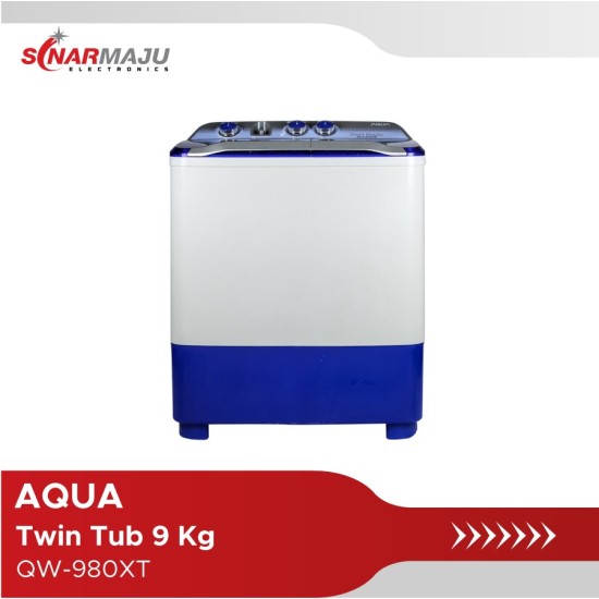 Mesin Cuci 2 Tabung Aqua 9 Kg Twin Tub QW-980XT