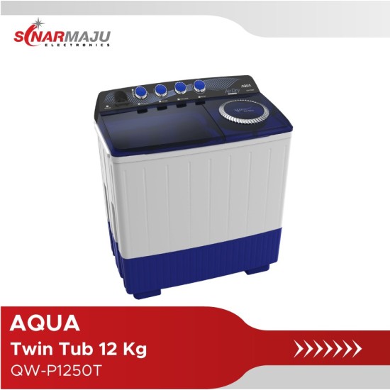 Mesin Cuci 2 Tabung Aqua 12 kg QW-P1250T Hijab Mode