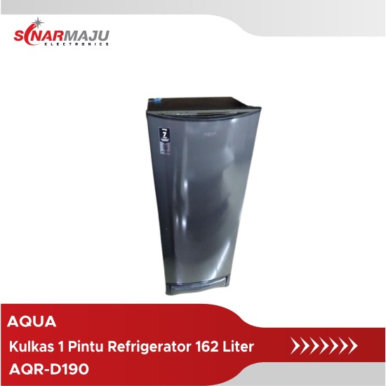 Kulkas 1 Pintu Aqua Refrigerator 162 Liter AQR-D190DS/S