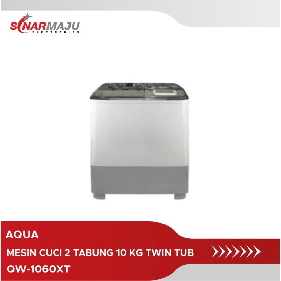 Mesin Cuci 2 Tabung Aqua 10 Kg Twin Tub QW-1060XT