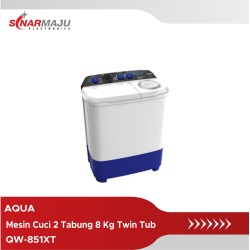 Mesin Cuci 2 Tabung AQUA 8 Kg Twin Tub QW-851XT