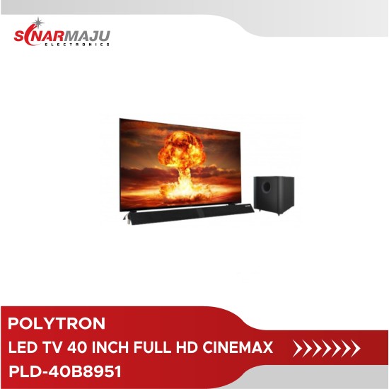 LED TV 40 Inch Polytron Full HD Cinemax Soundbar PLD-40B8951
