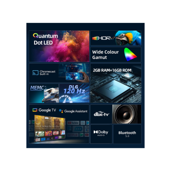 4K QLED Google TV CHANGHONG U55QCN1