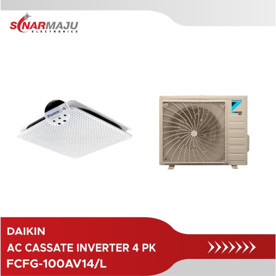 AC Surround Cassette Kiriu Smart Inverter Daikin 4 PK Malaysia Wireless FCFG-100AV14/L