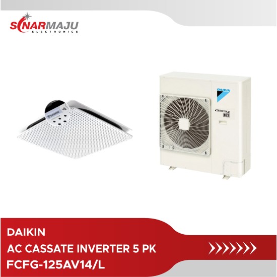 AC Surround Cassette Kiriu Smart Inverter Daikin 5 PK Malaysia Wireless FCFG-125AV14/L