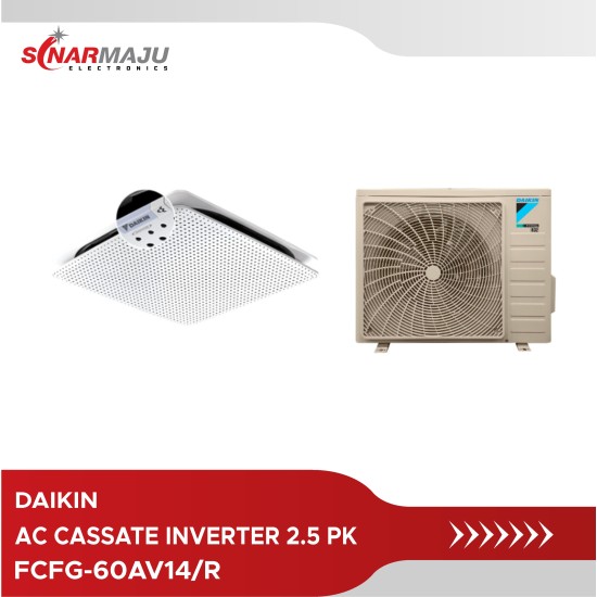 AC Surround Cassette Kiriu Smart Inverter Daikin 2.5 PK Malaysia Wireless FCFG-60AV14/L