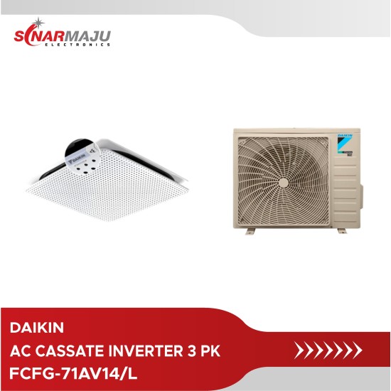 AC Surround Cassette Kiriu Smart Inverter Daikin 3 PK Malaysia Wireless FCFG-71AV14/L