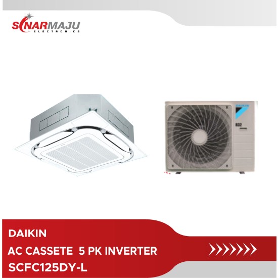 AC Cassette Inverter dan R32 Daikin 5 PK Malaysia Wireless SCFC125DY-L