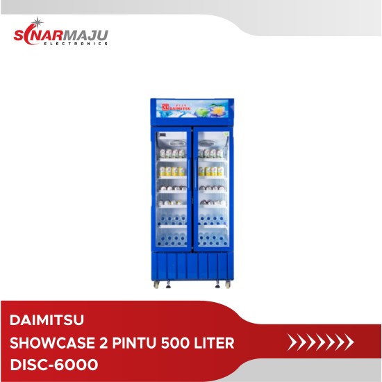 Showcase 2 Pintu Daimitsu 500 Liter Display Cooler DISC-6000