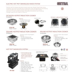 Getra Kompor SHABU-SHABU / Octagon Hotpot Induction Cooker OCHP-38 Getra Kompor SHABU-SHABU / Octagon Hotpot Induction Cooker OCHP-38