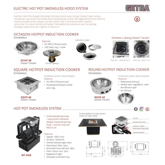 Hotpot Smokeless System GETRA WY-DG8
