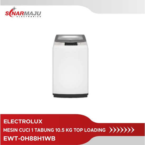 Mesin Cuci 1 Tabung Electrolux 10.5 Kg Top Loading EWT-0H88H1WB