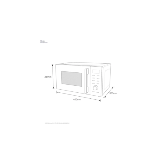 Microwave Oven Electrolux 20 Liter EMG-EMG-20D22B