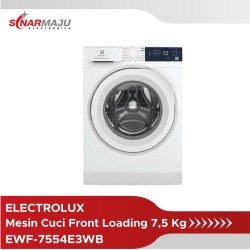 Mesin Cuci 1 Tabung Electrolux Front Loading 7.5 Kg EWF-7554E3WB