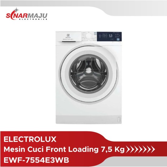 Mesin Cuci 1 Tabung Electrolux Front Loading 7.5 Kg EWF-7554E3WB