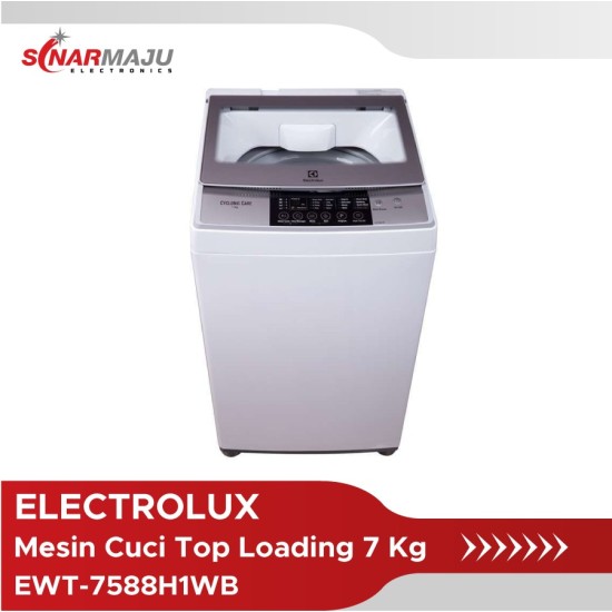 Mesin Cuci 1 Tabung Electrolux 7.5 Kg Top Loading EWT-7588H1WB