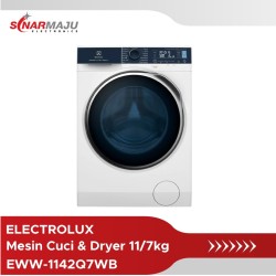 Mesin Cuci 1 Tabung Washer & Dryer Electrolux 11 Kg Front Loading EWW-1142Q7WB