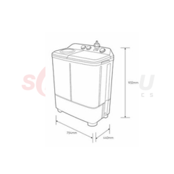 Mesin Cuci Twin tub Electrolux 8 Kg EWS-98262WA