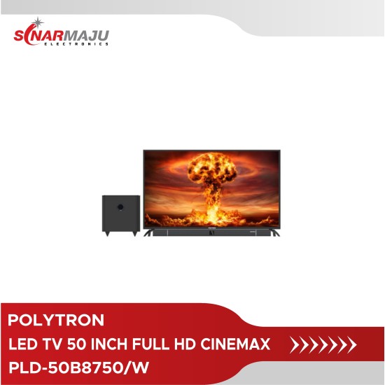 LED TV 50 Inch Polytron Full HD Cinemax Soundbar PLD-50B8750/W