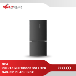 KULKAS SIDE BY SIDE GEA 551 LITER G4D-551 G4D-551 BLACK INOX