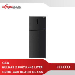 Kulkas 2 Pintu GEA 448 Liter G2HD-448 Black Glass