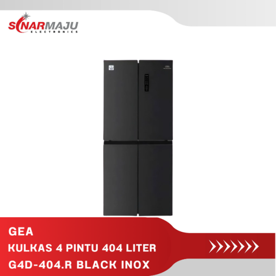 Kulkas  Multidoor GEA 4 pintu 404 liter G4D-404.R BLACK INOX