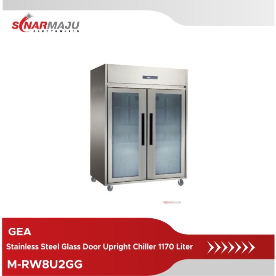 Stainless Steel Glass Door GEA Upright Chiller 1170 Liter M-RW8U2GG