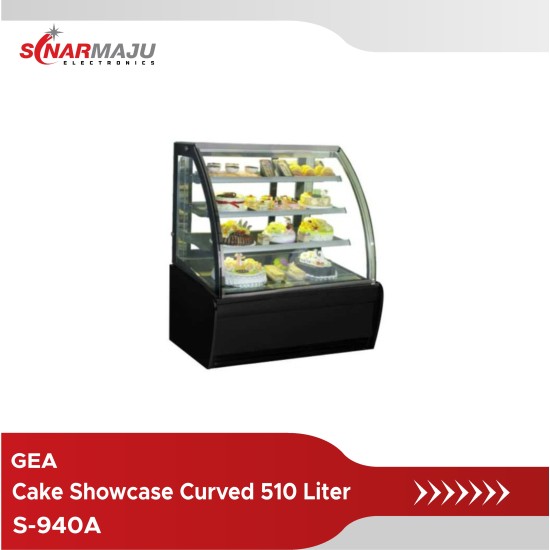 Cake Showcase Curved GEA Glass 510 Liter S-940A