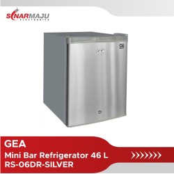 Kulkas Portabel Mini Bar GEA Soft Drink Cabinet RS-06DR-SILVER