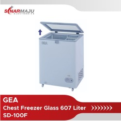 Lift Up Glass Door GEA Freezer 100 Liter SD-100F