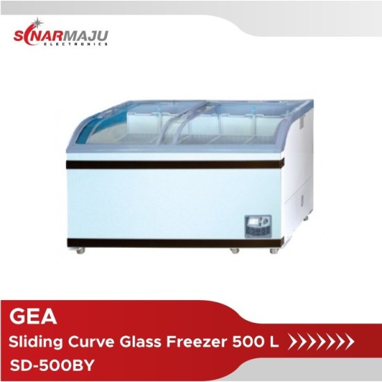 Sliding Curve Glass Freezer GEA 500 Liter SD-500BY