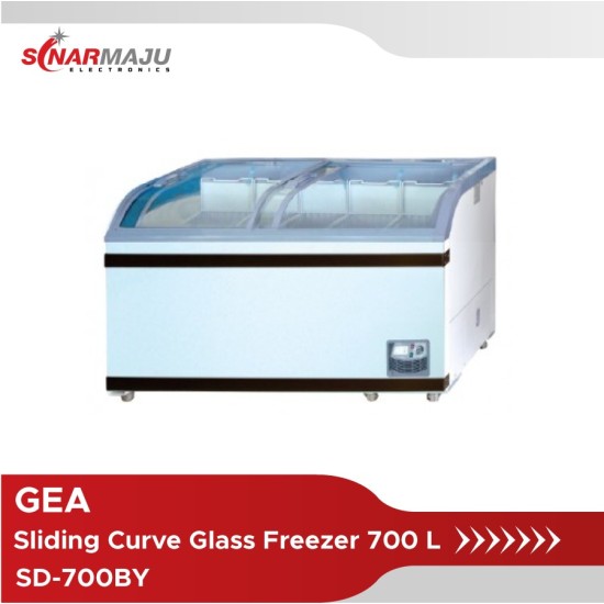 Sliding Curve Glass Freezer GEA 700 Liter SD-700BY