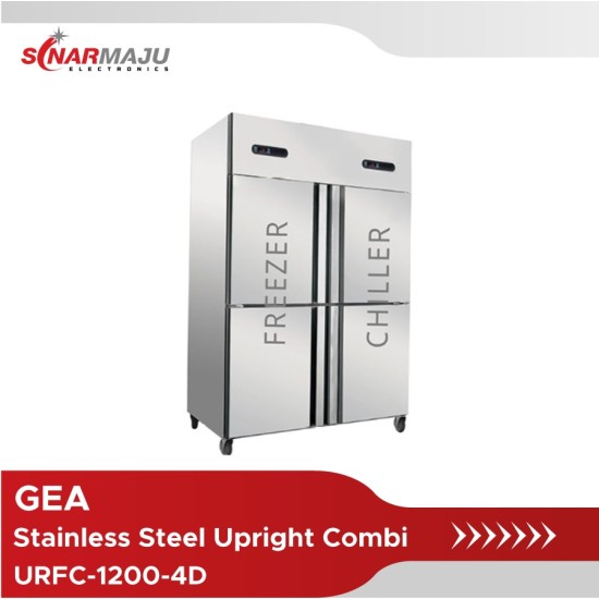 Stainless Steel Upright Combi Chiller & Freezer Gea 550 Liter URFC-1200-4D