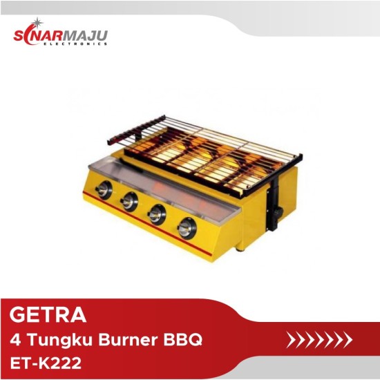 Kompor Gas Panggang Getra 4 Tungku BBQ ET-K222