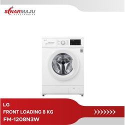 Mesin Cuci 1 Tabung LG 8 Kg Front Loading FM-1208N3W