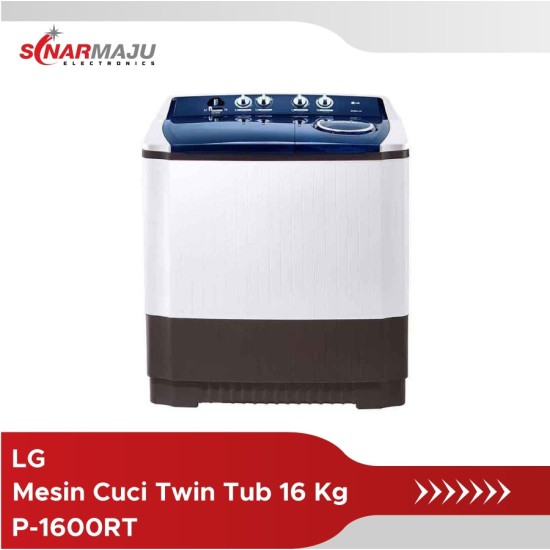 Mesin Cuci 2 Tabung LG 16 Kg Twin Tub P-1600RT