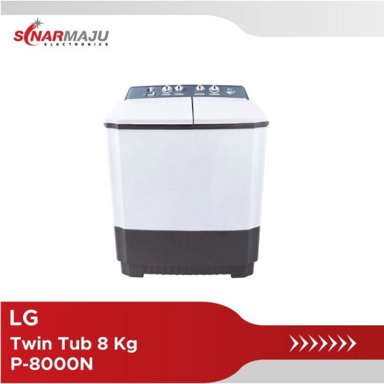 Mesin Cuci 2 Tabung LG 8 Kg Twin Tub P-8000N